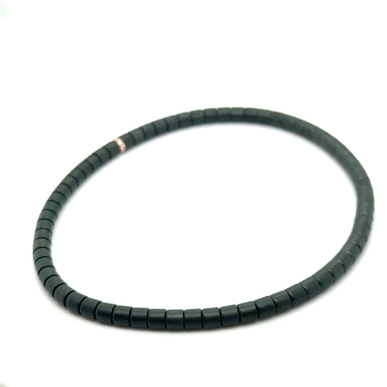 Orotech 18 kt Armband B1713VRW Groen Mat Ceramic met Diamant 0.04 ct