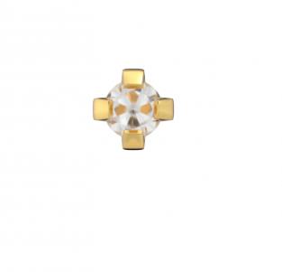 Studex schietoorbellen 2mm Zirkonia verguld