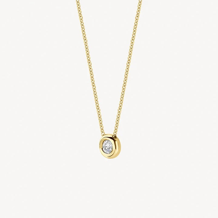 Blush collier 3114YDI van 14 karaat geelgoud met diamant