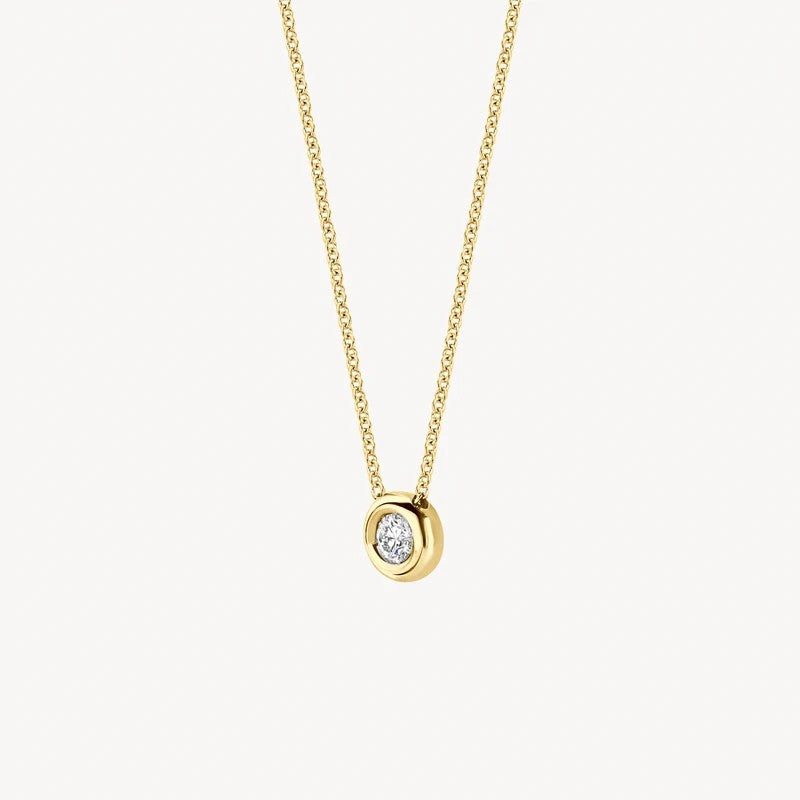 Blush collier 3114YDI van 14 karaat geelgoud met diamant