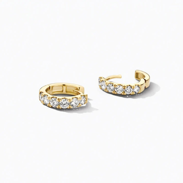 Geelgouden oorringen met lab grown diamanten LG7031Y