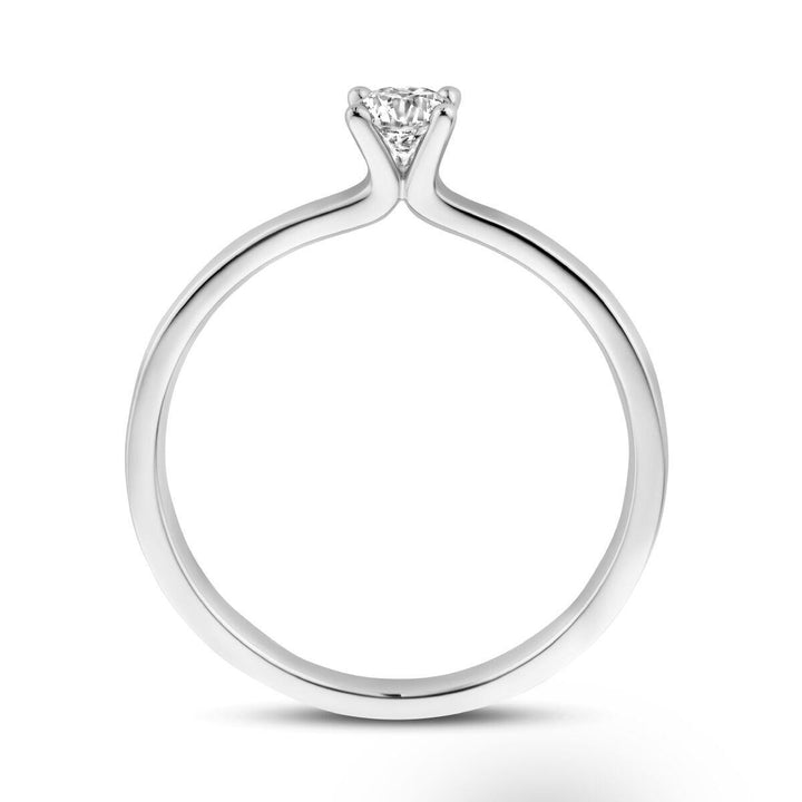 14 kt witgouden ring 0.15ct H/Si