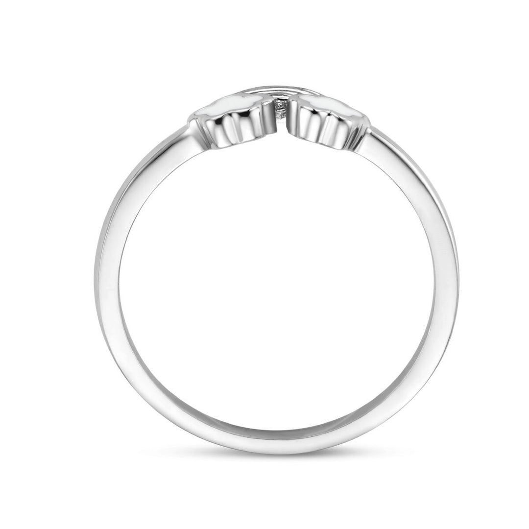 Kinder Ring met Emaille Regenboog van Gerhodineerd Zilver