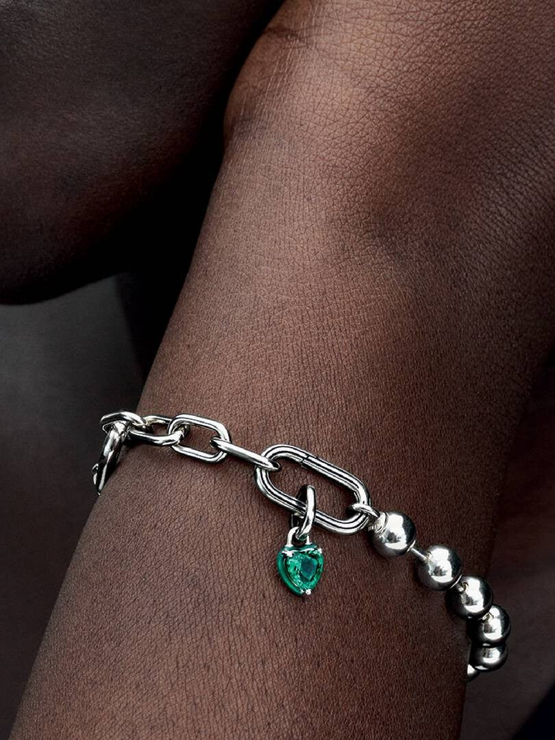 Pandora ME Groene Paarse Chakra Hart Mini Hangende Bedel 793042C03