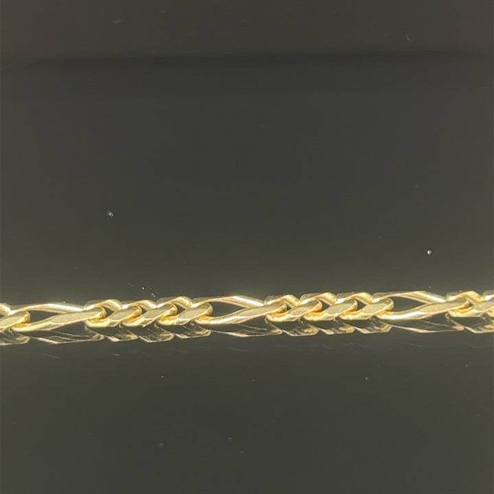 14 kt figaro armband 4 mm massief 21 cm