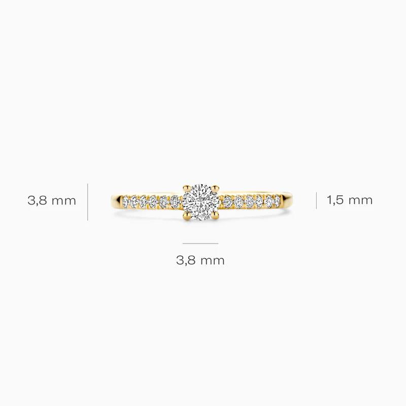 Blush Lab Diamonds Ring LG1017Y 0.20 &amp; 0.12 ct