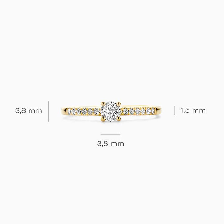 Blush Lab Diamonds Ring LG1017Y 0.20 &amp; 0.12 ct