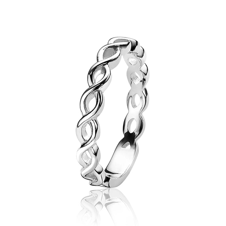 ZINZI Zilveren Infinity Aanschuifring ZIR1265 Maat 54