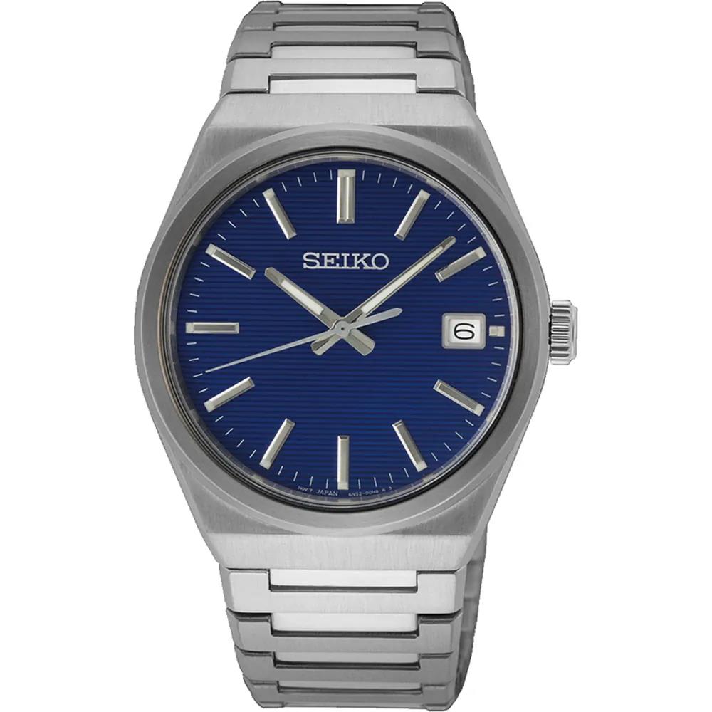 Seiko SUR555P1 herenhorloge met blauwe wijzerplaat en saffiergla
