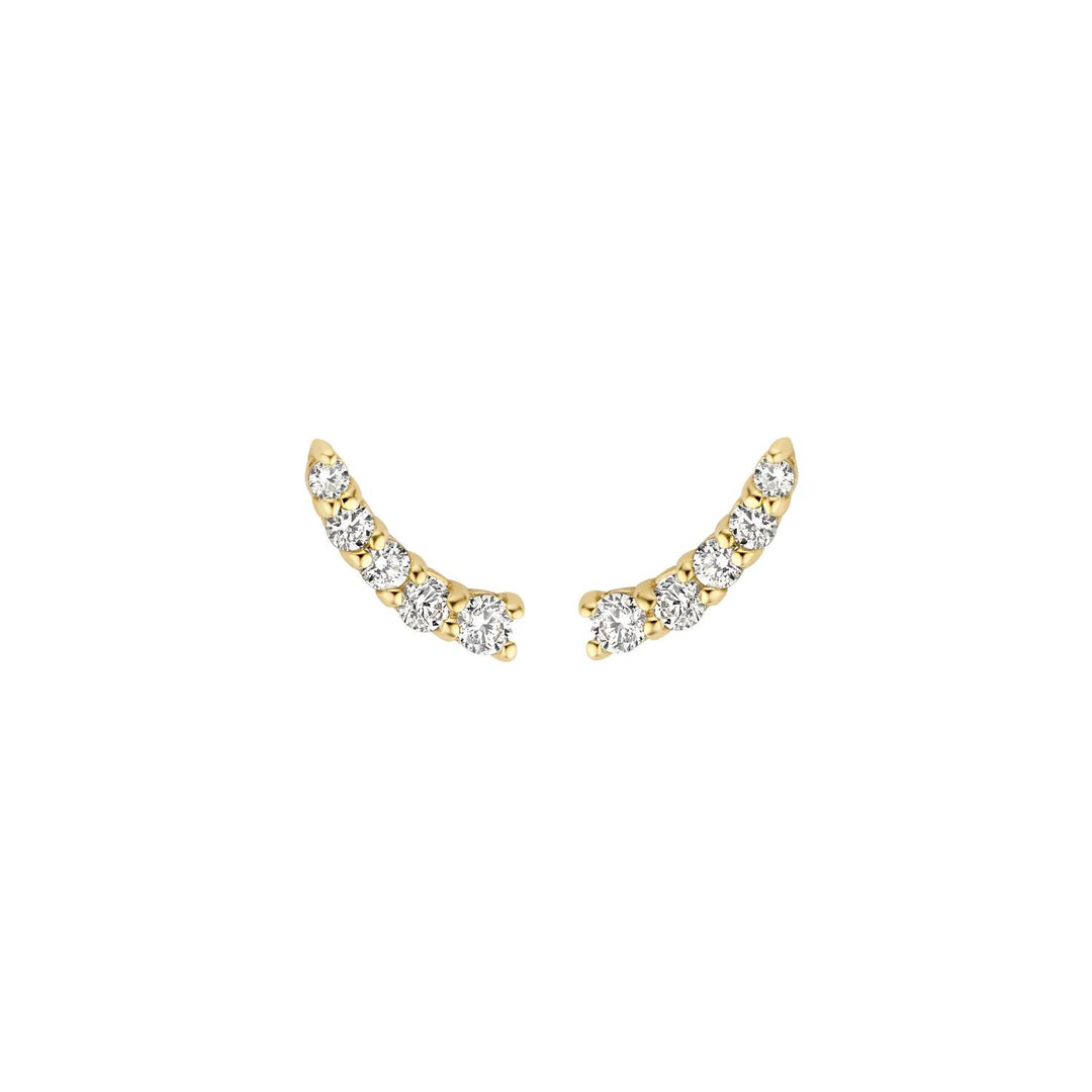 Oorknoppen 7319YZI - 14k Geel goud met zirkonia