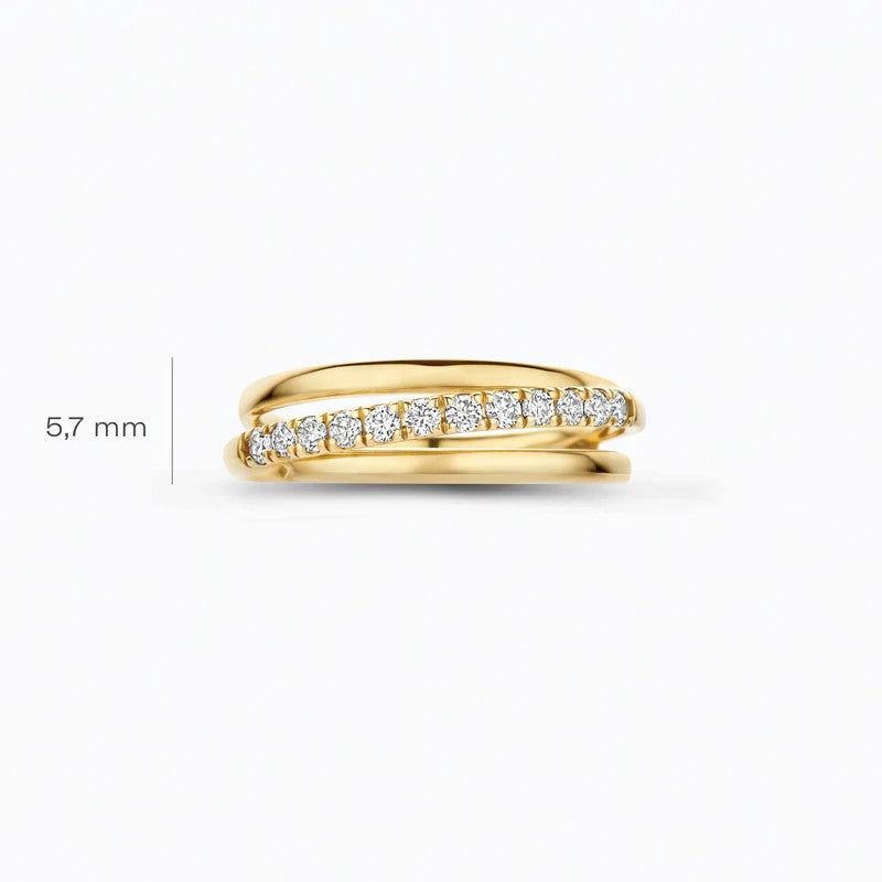 Blush Lab Grown Diamant Ring 0.31ct 14k Geelgoud LG1056Y Maat 54
