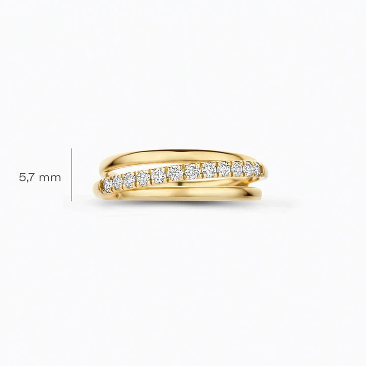 Blush Lab Grown Diamant Ring 0.31ct 14k Geelgoud LG1056Y Maat 54