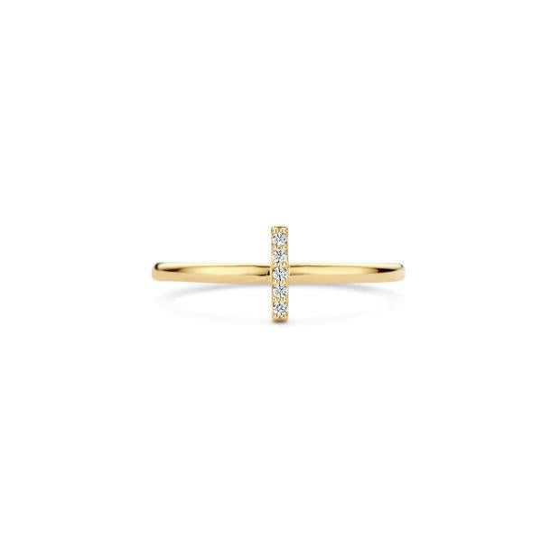 Blush Ring 14 Karaats Geelgoud met Zirkonia - 1252