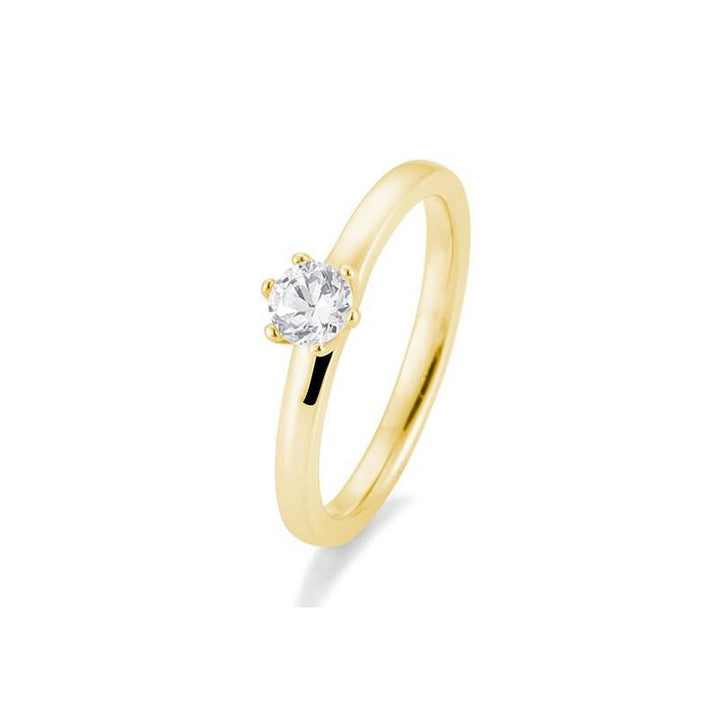 14 kt solitair ring 6-poots chaton 1.00 ct