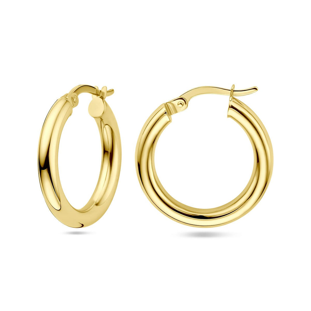 14 kt Oorringen rond 3,0 mm – 14 karaat geelgoud