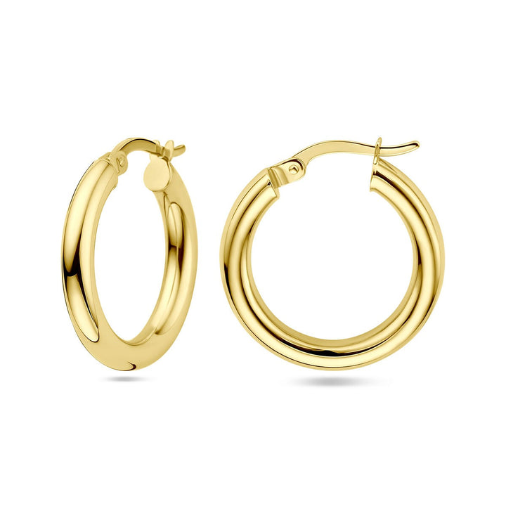 14 kt Oorringen rond 3,0 mm – 14 karaat geelgoud