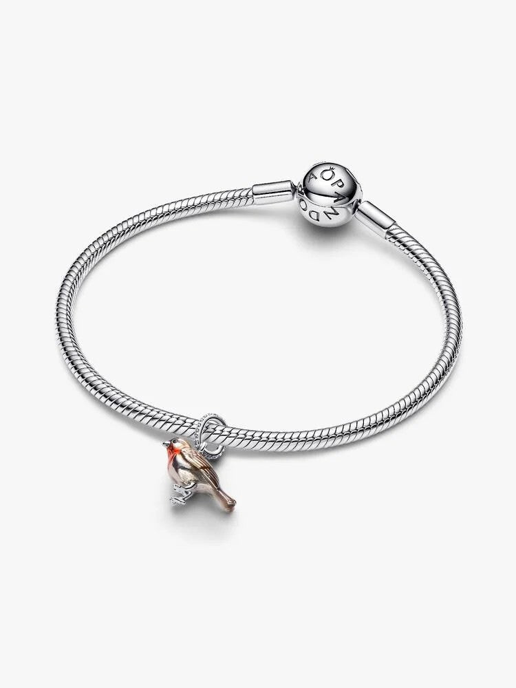 Pandora Roodborstje Bedel Sterling Zilver met Emaille 794982C01