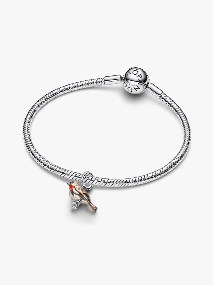 Pandora Roodborstje Bedel Sterling Zilver met Emaille 794982C01