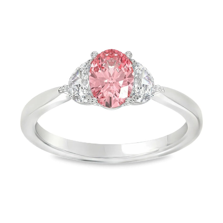 Château d’Or 14 karaat witgouden ring met roze lab grown diamant 1,65 ct – WRL2492