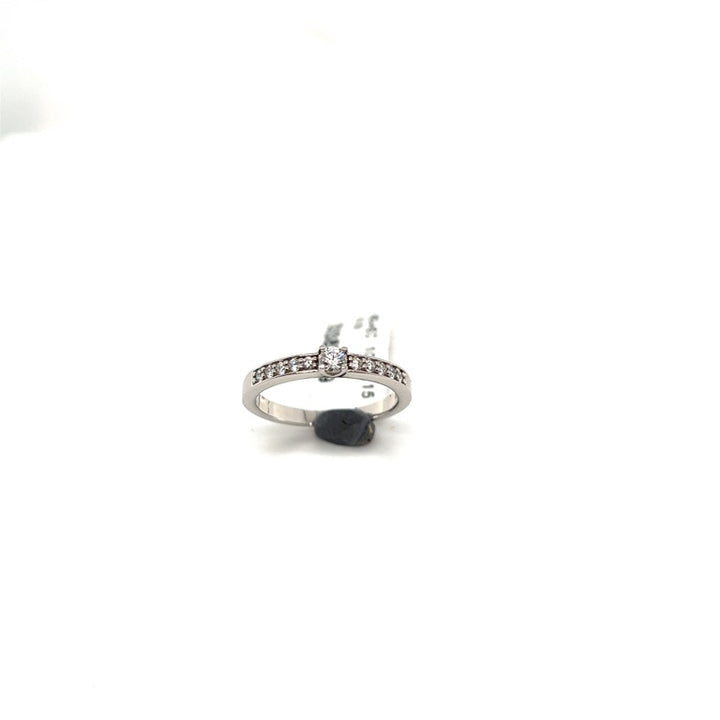 14 kt witgoud diamant 0.25 ct G/Vsi
