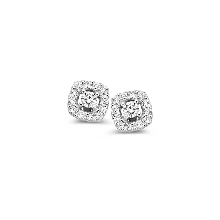 Salina earrings in 18K witgoud met diamanten.