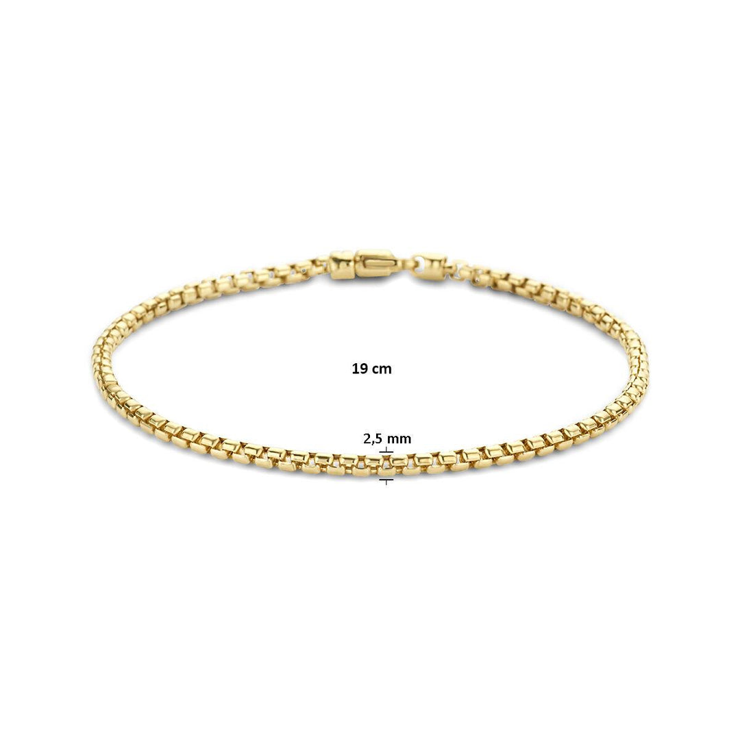 14 Karaat Geelgouden Venetiaanse Armband – 2,5 mm – 19 cm