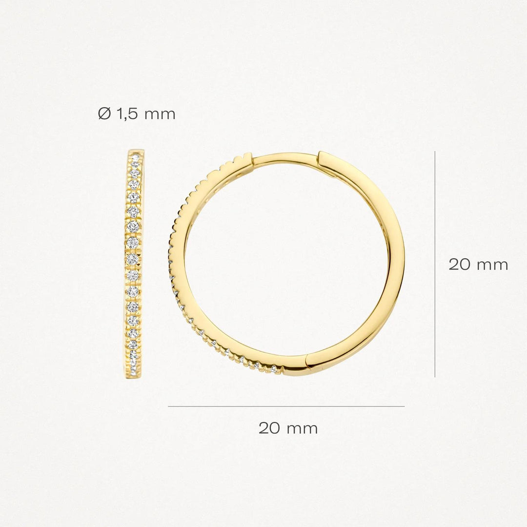 14 kt ooringen Blush Zirkonia 7306YZI
