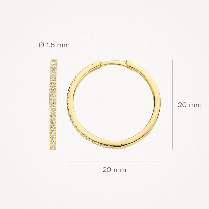 14 kt ooringen Blush Zirkonia 7306YZI