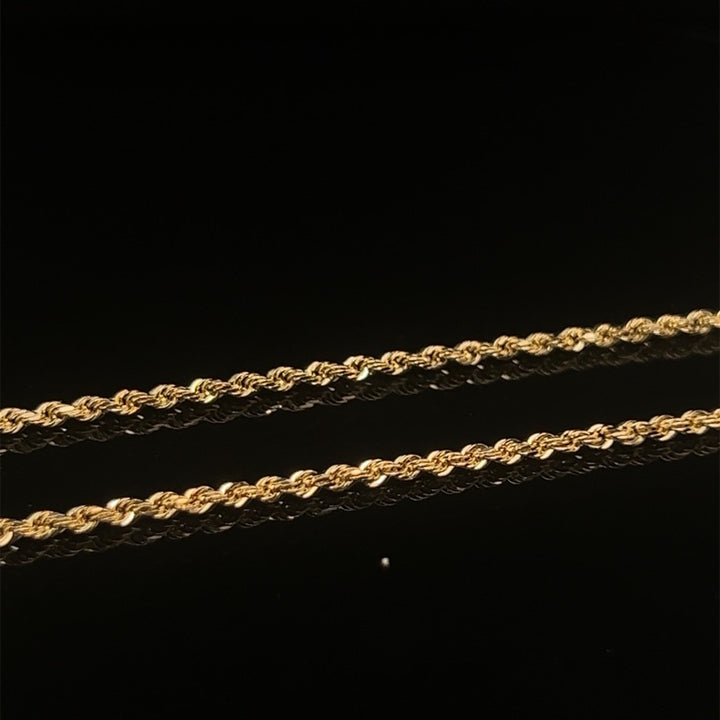 14 kt koordcollier 1,5 mm 50 cm geelgoud MASSIEF