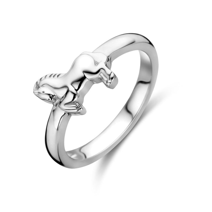 Kinder Ring Paard van Gerhodineerd 925 Zilver