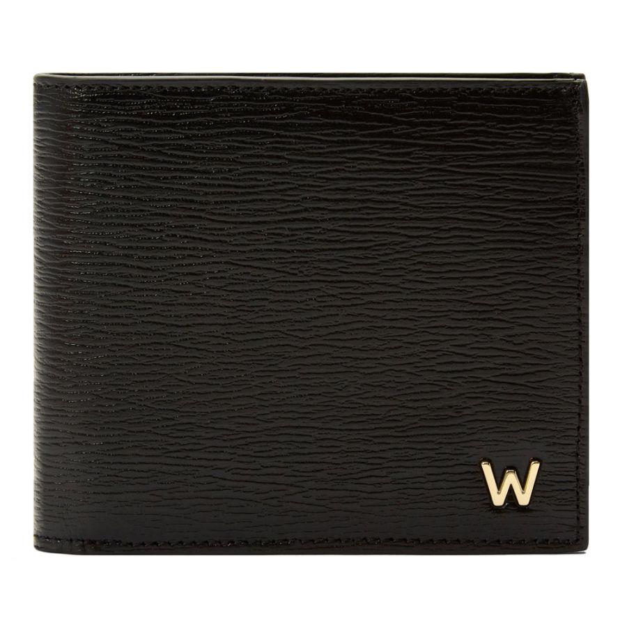 WOLF W COLLECTION LEATHER BLACK WALLET 774002