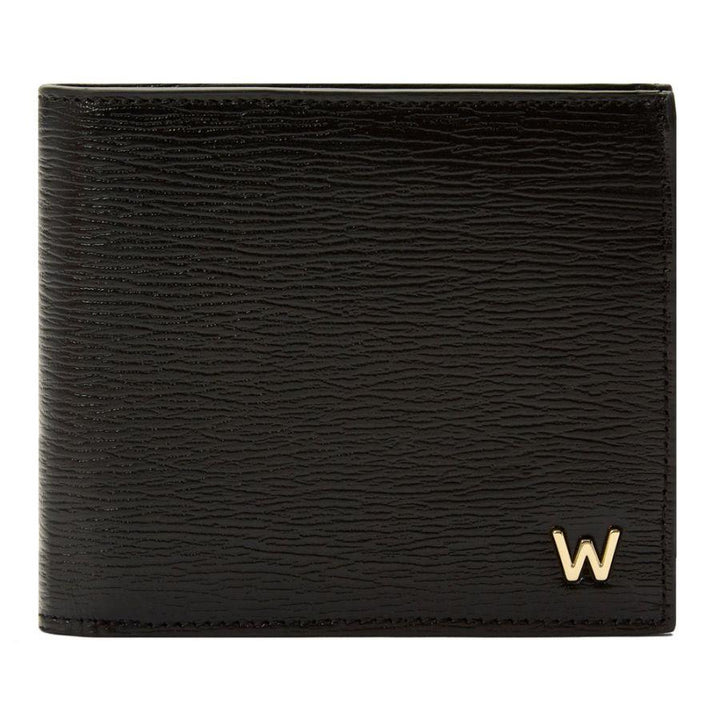 WOLF W COLLECTION LEATHER BLACK WALLET 774002