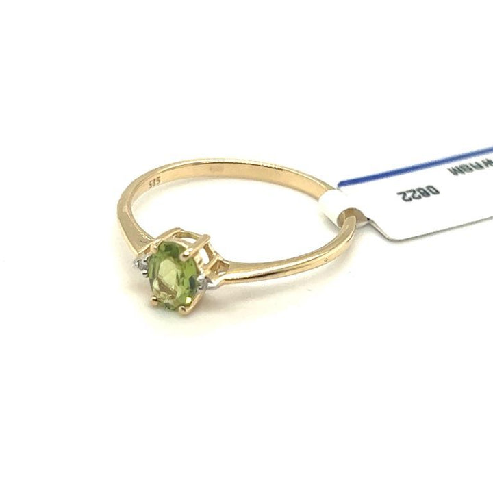 14 kt geelgouden ring Peridot