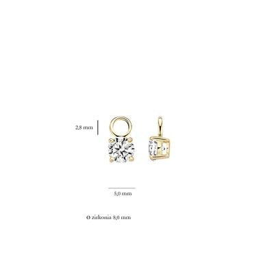 Oorbedels 9045YZI - 14k Geel Goud met Zirkonia