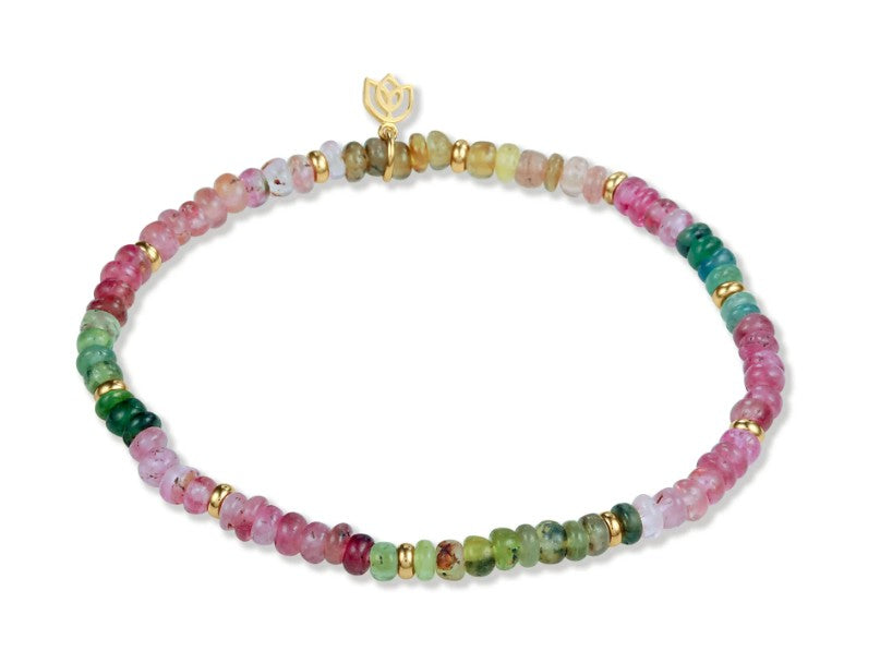 14 karaats Y&amp;G edelstenen armband | Toermalijn