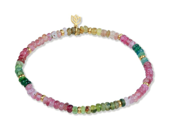 14 karaats Y&amp;G edelstenen armband | Toermalijn