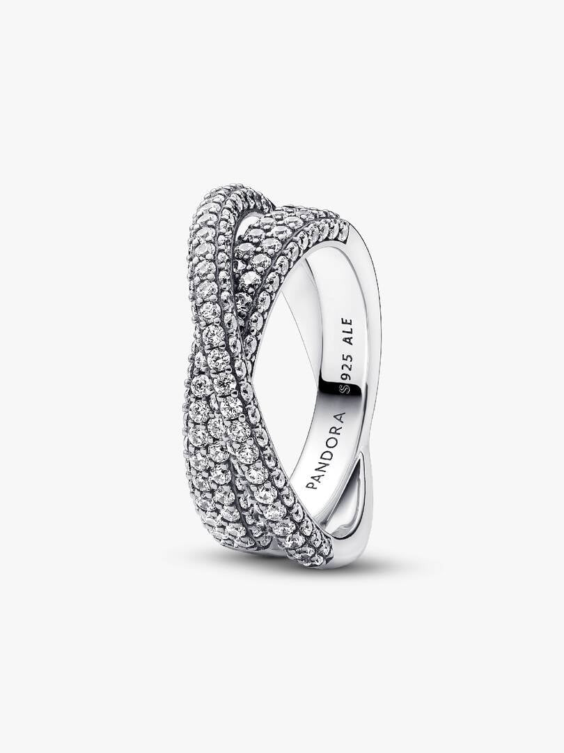 PANDORA PAVÉ CROSSOVER DUAL BAND RING - 193022C01