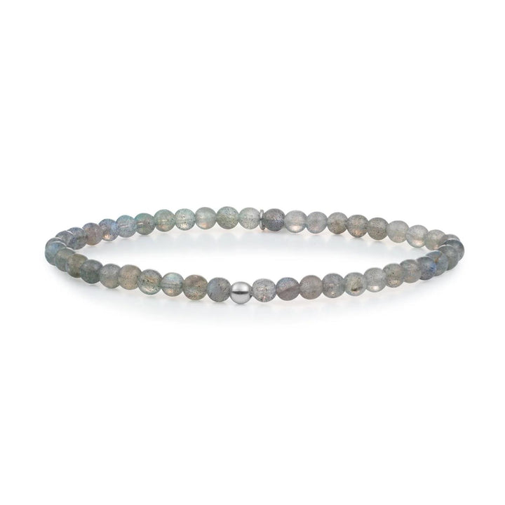 Bracelet | Labradorite Saturn small - Silver - 4mm SB-GEM18-ADD-4MM