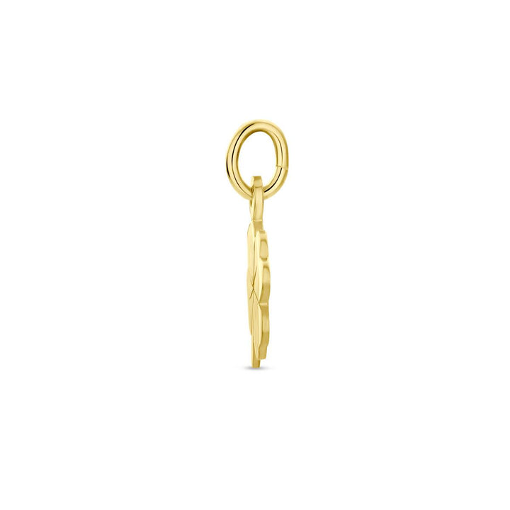 14 kt Klaverhanger graveerbaar 14.5 x 10 mm