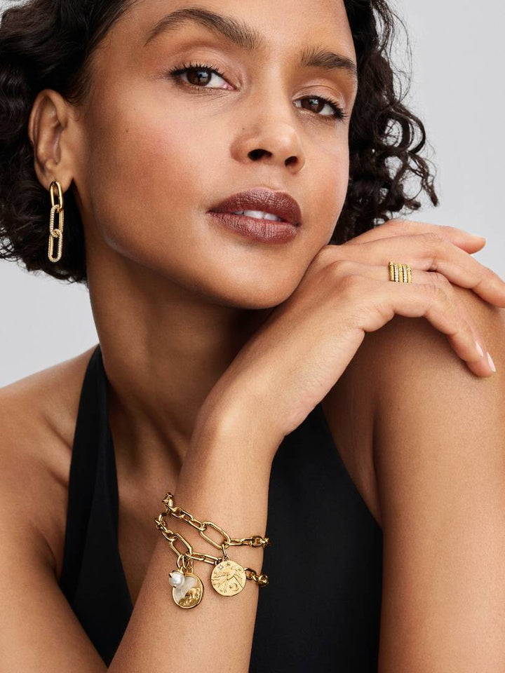 Pandora Mini dangle charm mixed white stone 763375C01