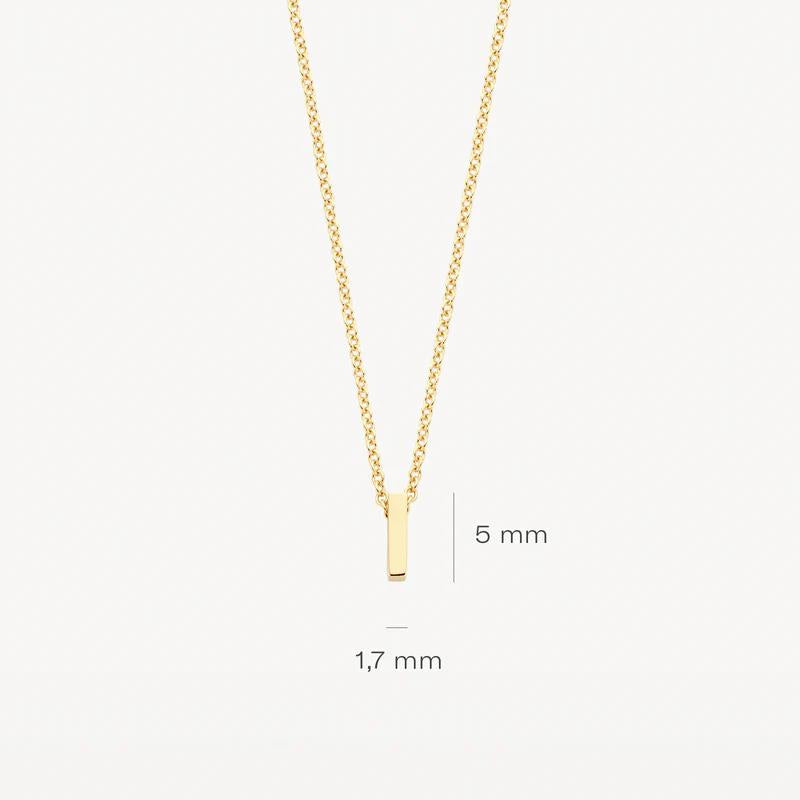 14k Geelgoud Collier 3155YGO met letter I