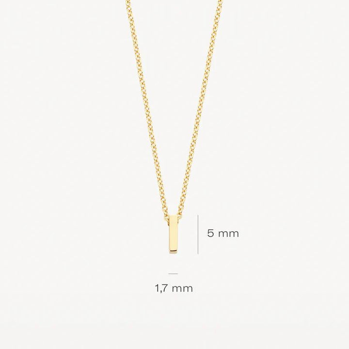 14k Geelgoud Collier 3155YGO met letter I
