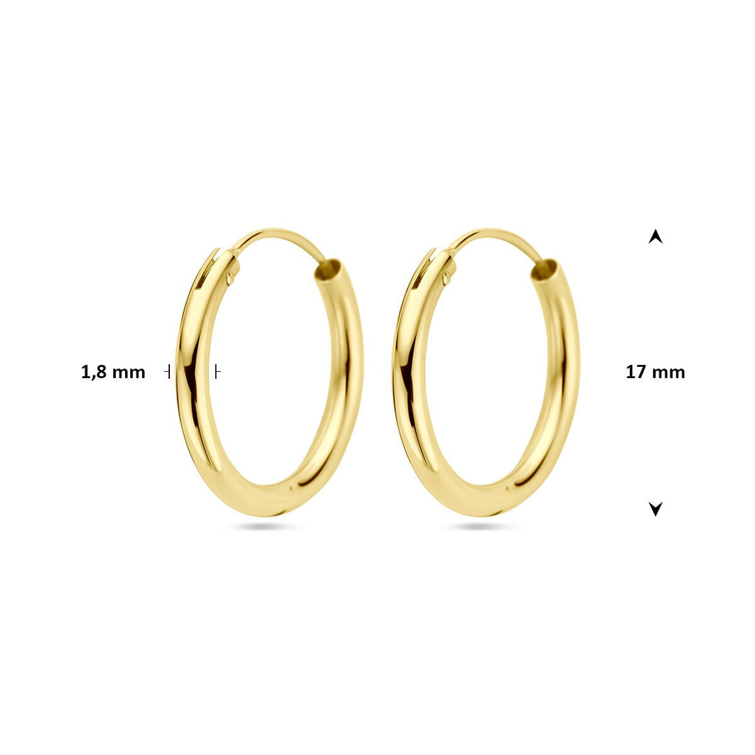 14 Karaat Geelgouden Oorringen 17 mm – 40.18327