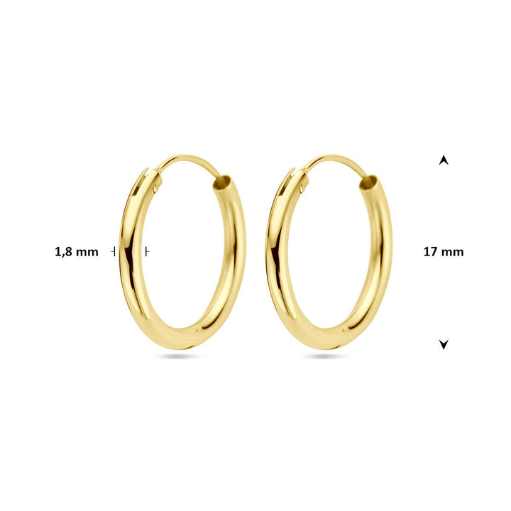 14 Karaat Geelgouden Oorringen 17 mm – 40.18327