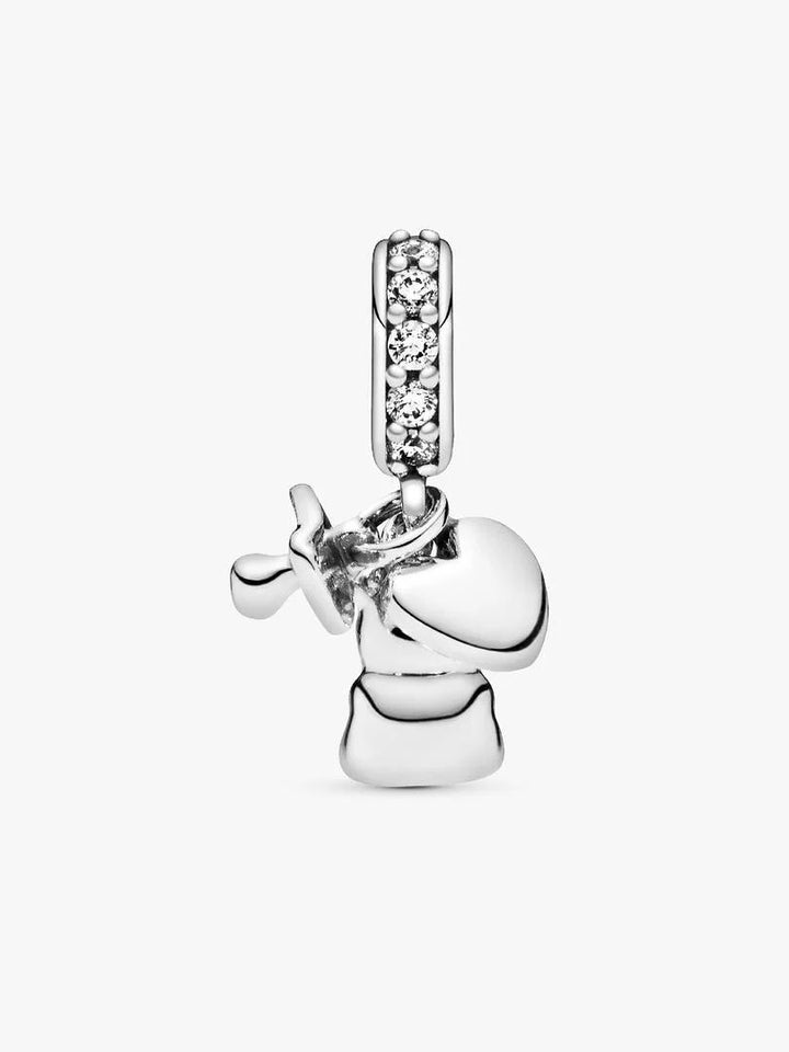 Pandora Moments 792100CZ - Zilveren bedel met teddybeer, hartje en fopspeen