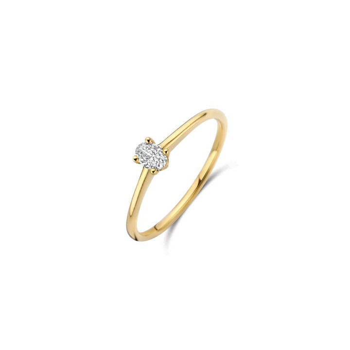 Blush Lab Diamonds Ring LG1078Y – 14 Karaat Geelgoud met 0,20 ct Ovale Lab Grown Diamant Maat 54