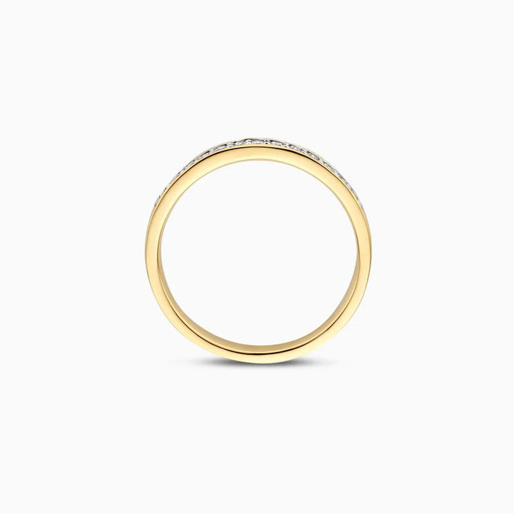 14 Karaat Geelgouden Ring met Lab Grown Diamanten 0.22 ct