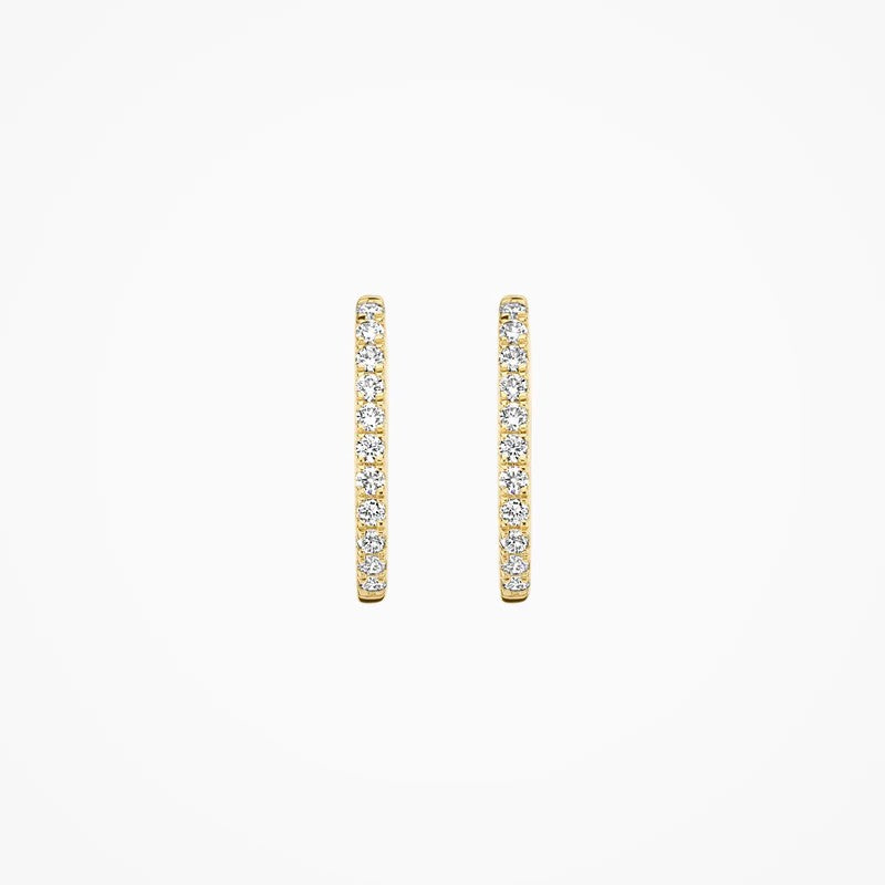 14 kt Lab diamonds oorringen LG7007Y