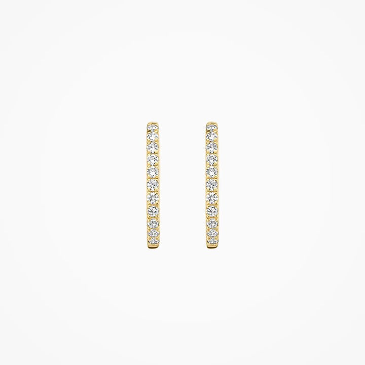 14 kt Lab diamonds oorringen LG7007Y