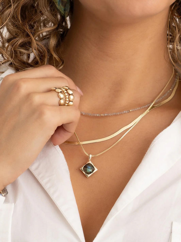 Cushion Cut Pendant | Lime Jade SPG32-G64
